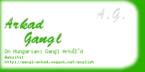 arkad gangl business card